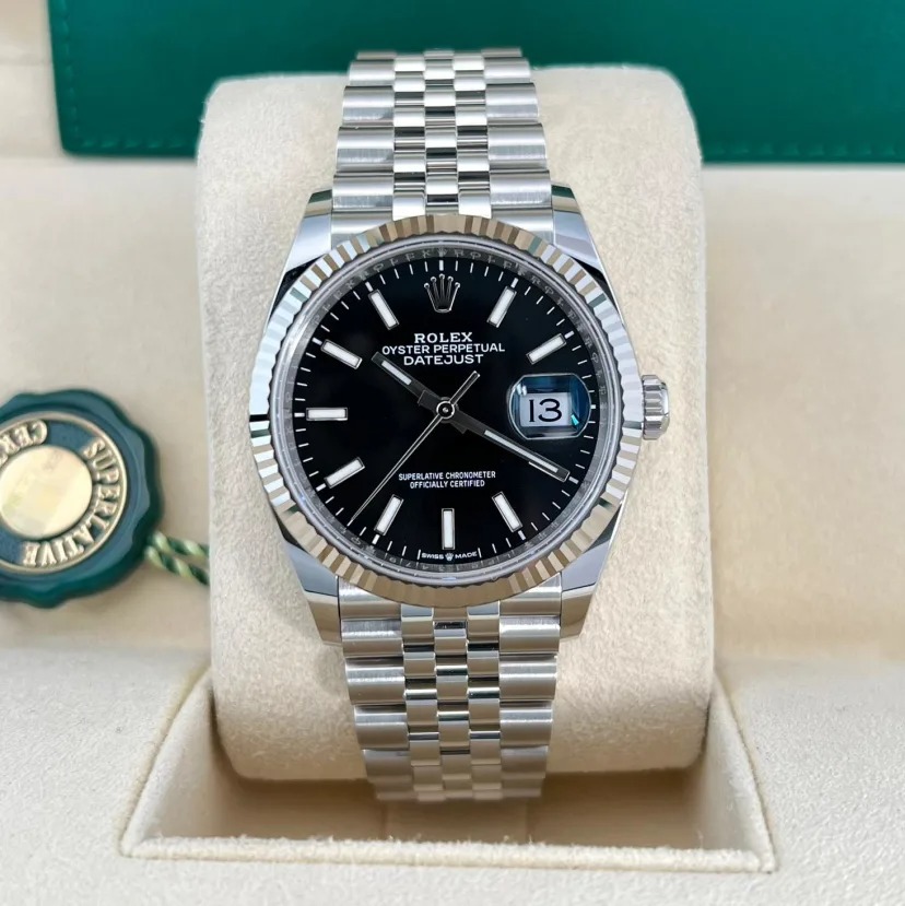 ETA067- Rolex Datejust Black Dial 126334 3235