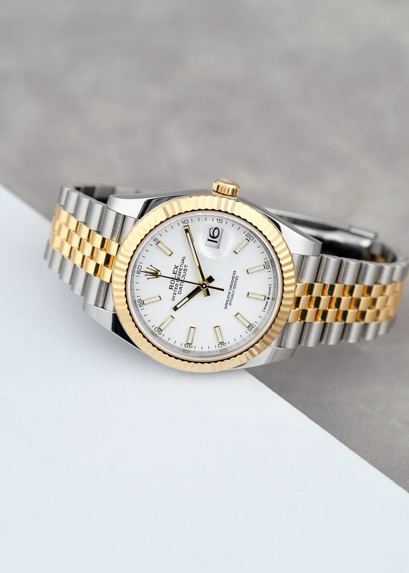 ETA075- Rolex Datejust Two Tone White 126333 3235