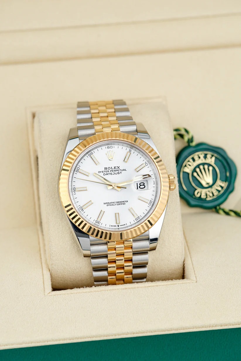 ETA075- Rolex Datejust Two Tone White 126333 3235