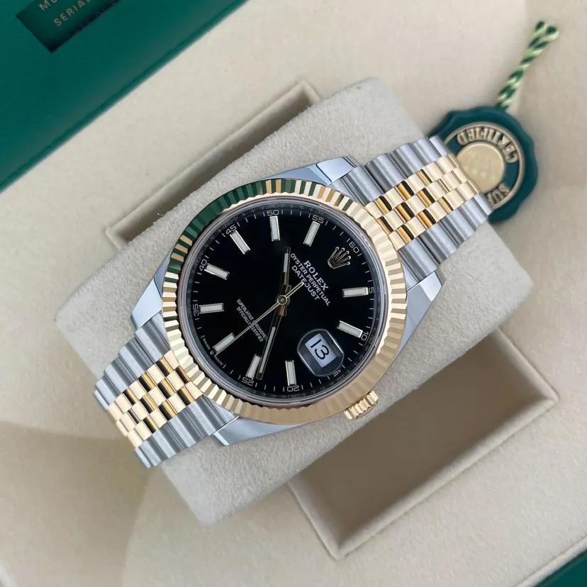 ETA076- Rolex Datejust Two Tone Black 126333 3235 