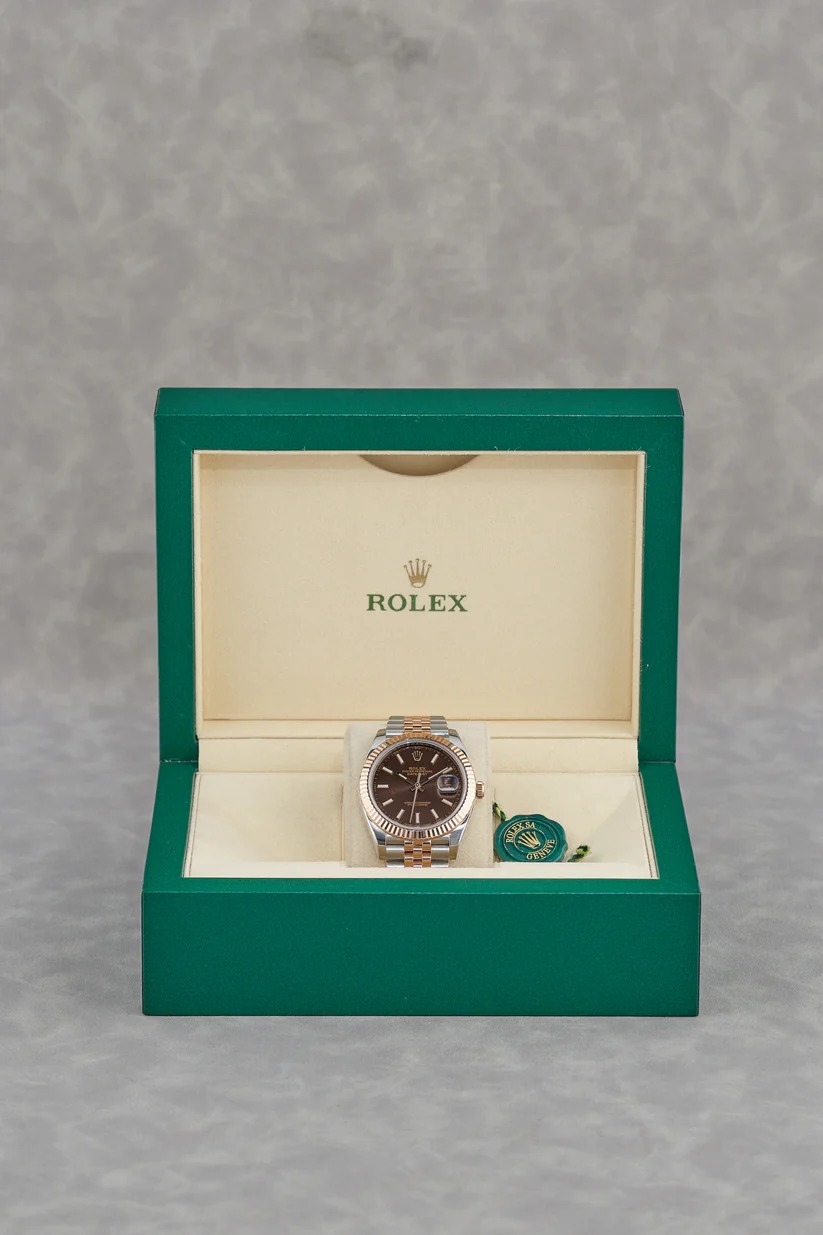 ETA077- Rolex Datejust Two Tone Chocolate 126331 3235