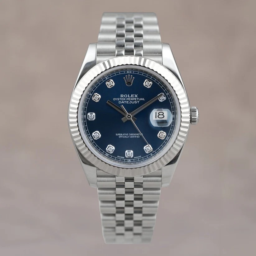 ETA078- Rolex Datejust Blue Diamond 126334 3235