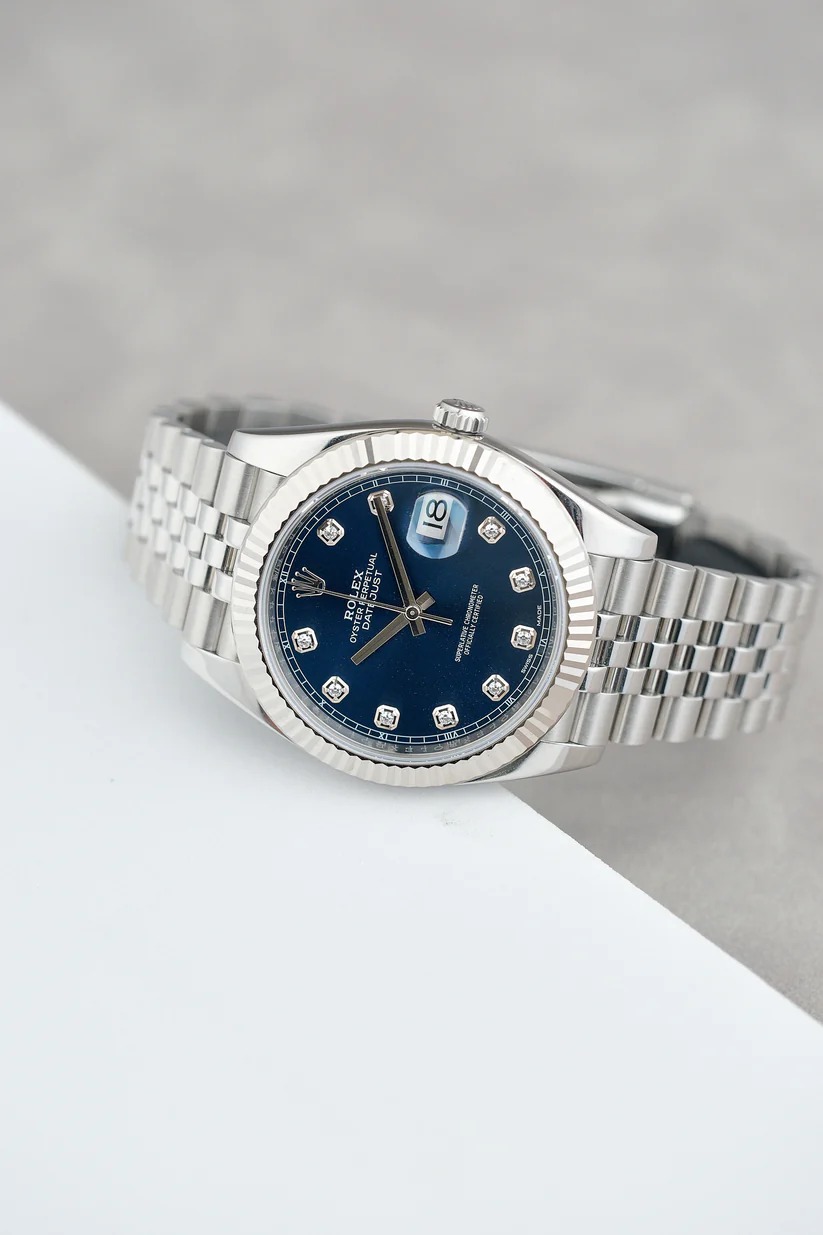 ETA078- Rolex Datejust Blue Diamond 126334 3235