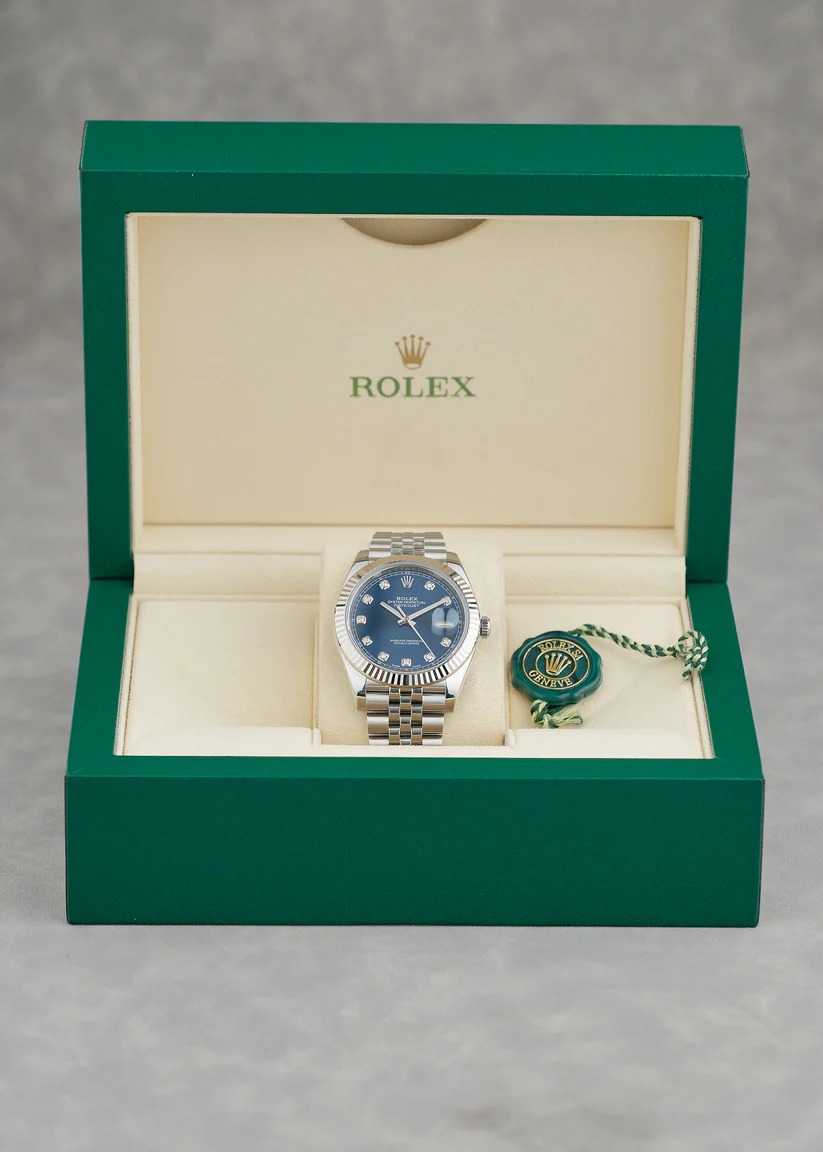 ETA078- Rolex Datejust Blue Diamond 126334 3235