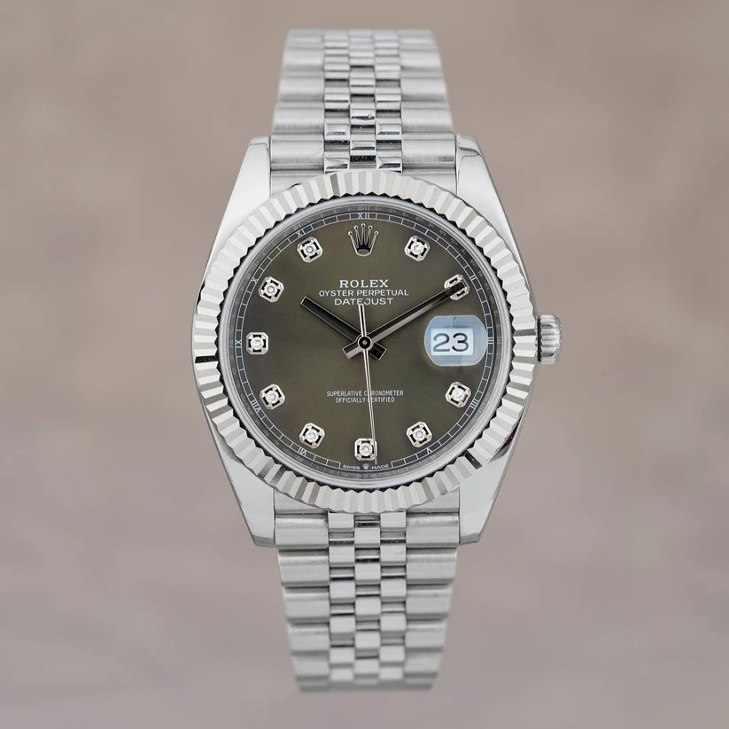 ETA079- Rolex Datejust Grey Diamond 126334 3235