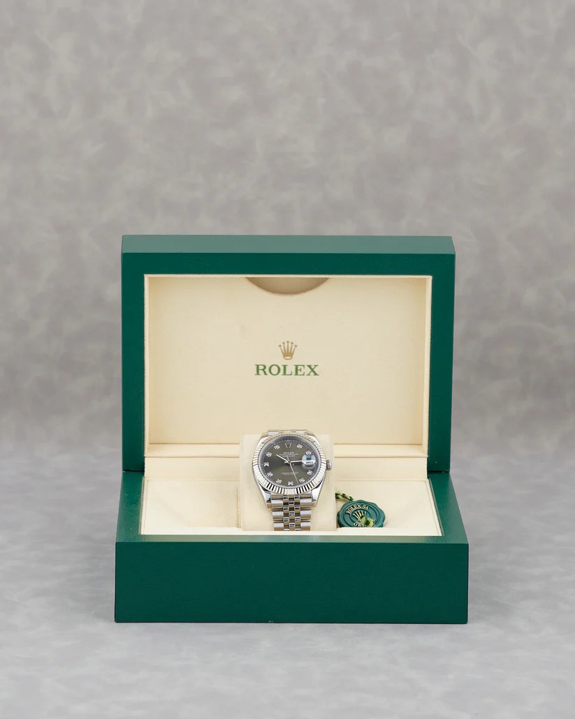 ETA079- Rolex Datejust Grey Diamond 126334 3235