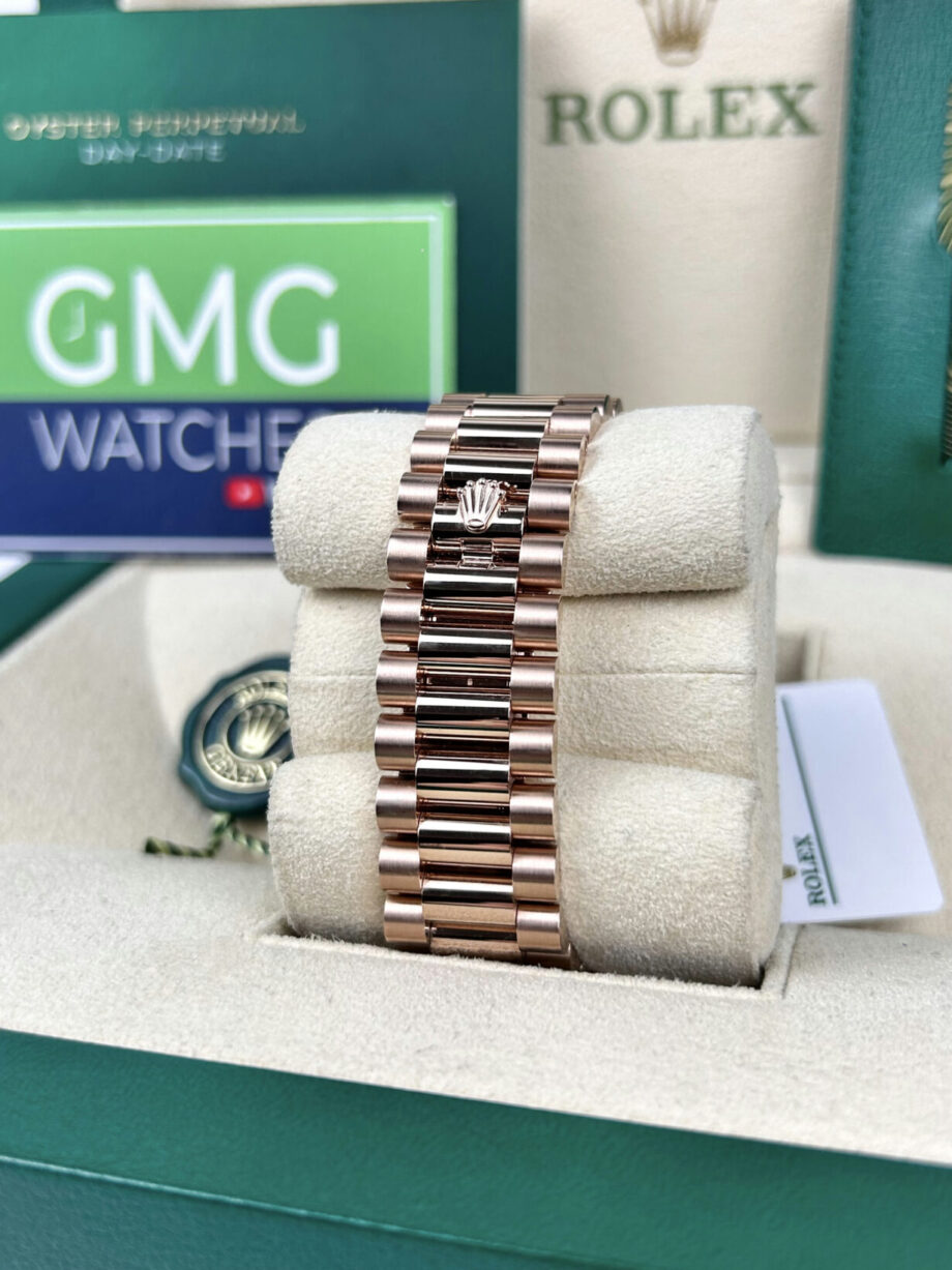 ETA122- Rolex Day-Date Rose Gold Eisenkiesel Dial 228235 3255